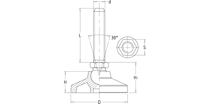 萬向調(diào)節(jié)支撐腳