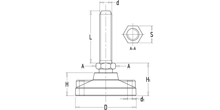 固定調節(jié)支撐腳