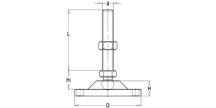碳鋼萬(wàn)向調(diào)節(jié)支撐腳
